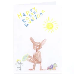 Best Photo Upload Easter Card - Child's Drawing (Portrait) Photo