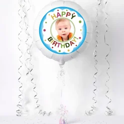 Clearance Photo Upload Large Helium Balloon - Happy Birthday, Dots Kids Personalised Party|Balloons For Kids