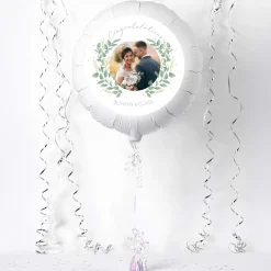 Card Factory Photo Upload Large Helium Balloon - Foliage Border