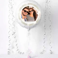 Hot Photo Upload Large Helium Balloon - Twinkle Border Kids Personalised Party|Wedding Party