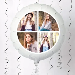 Kids Card Factory Photo Upload Large Helium Balloon - 4 Photo Circle