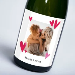 Best Photo Upload Luxury Champagne - Hearts Photo Gifts|Anniversary Gifts