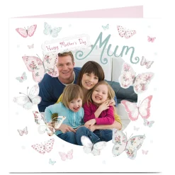 Photo Upload Mother's Day Card - Butterfly Mum Photo