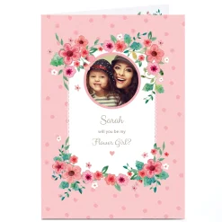Card Factory Photo Upload Wedding Card - Will you be my Flower Girl?