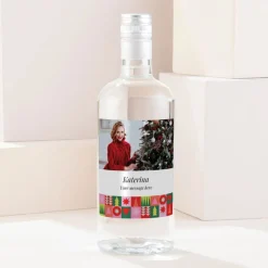 Photo Upload With a Message Gin - Festive Shapes Photo Gifts|Christmas Gifts