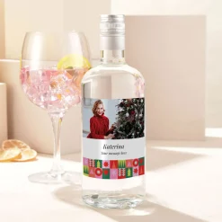Photo Upload With a Message Gin - Festive Shapes Photo Gifts|Christmas Gifts