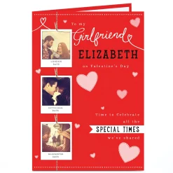 Card Factory Photo Valentine's Card - Girlfriend Polaroids