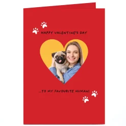 Card Factory Photo Valentine's Day Card - From the Pet, To My Favourite Human