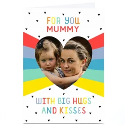 Outlet Photo Valentine's Day Card - Rainbow Heart, Mummy Photo