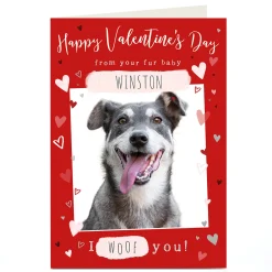 Photo Valentine's Day Card - I Woof You Photo