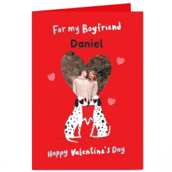 Hot Photo Valentine's Day Card - Dalmatian Dogs, Boyfriend Photo