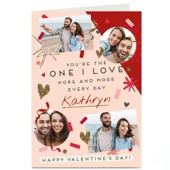 Card Factory Photo Valentine's Day Card - One I Love More & More