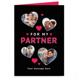Discount Photo Valentine's Day Card - Heart Photos, For My Partner Photo