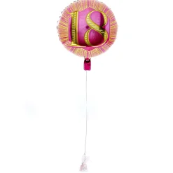 Card Factory Pink & Gold 18th Birthday Balloon & Lindt Chocolate Box