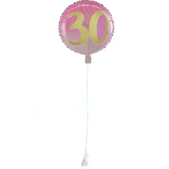 Card Factory Pink & Gold 30th Birthday Balloon & Lindt Chocolates
