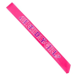 Card Factory Pink & Purple Birthday Girl Sash