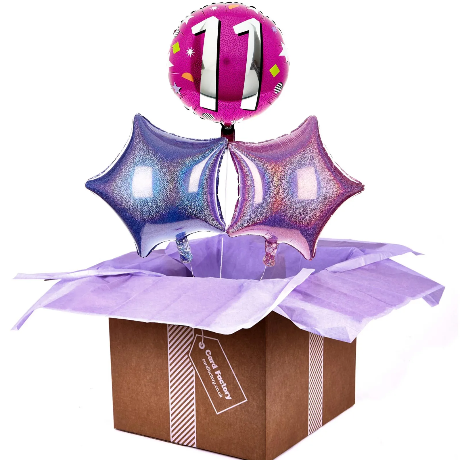 Sale Pink & Silver 11th Birthday Balloon Bouquet - DELIVERED INFLATED! Kids Birthday Party|Balloons For Kids