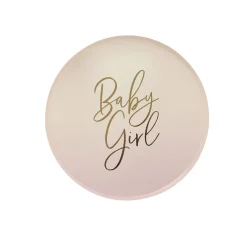 Card Factory Pink Baby Girl Paper Plates - Pack of 8