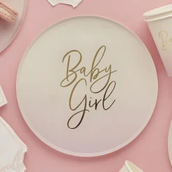 Card Factory Pink Baby Girl Paper Plates - Pack of 8