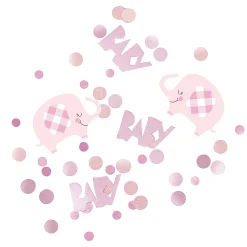 Clearance Pink Elephant Baby Shower Accessories Kit Confetti & Foiletti|Baby Shower Party