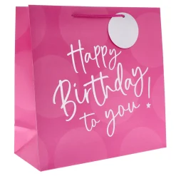 Kids Card Factory Pink Happy Birthday Gift Bags - Multipack of 3