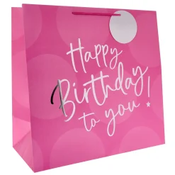 Kids Card Factory Pink Happy Birthday Gift Bags - Multipack of 3