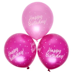Discount Pink Latex Happy Birthday Balloons - Pack of 6 Kids Birthday Party|Balloons For Kids