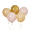Discount Pink, Nude & Gold Baby Girl 12-Inch Latex Balloons - Pack of 5 Baby Shower Party|Character Balloons