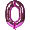 Hot Pink Number 0 Foil Giant Helium Balloon - Uninflated 100Th Birthday|90Th Birthday