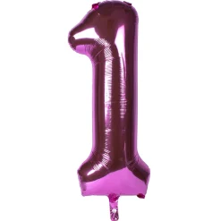 Card Factory Pink Number 1 Foil Giant Helium Balloon - Uninflated