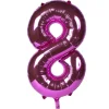 Hot Pink Number 8 Foil Giant Helium Balloon - Uninflated 80Th Birthday|18Th Birthday