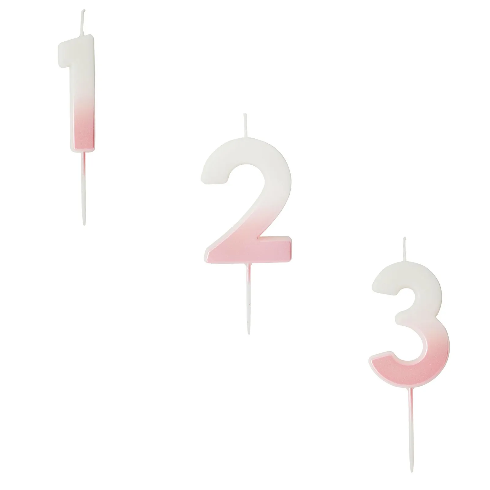 Clearance Pink Ombre Number Cake Candle (0-9) Cake Candles|Birthday Party