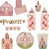 Online Pink Princess Party Tableware & decorations Bundle - 8 Guests Tableware|Birthday Party