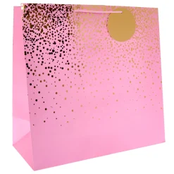 Kids Card Factory Pink Speckle Giant Square Gift Bag