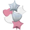 Kids Card Factory Pink, White & Iridescent Stars & Hearts Balloon Bouquet (UnInflated)