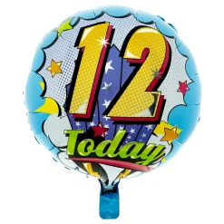 Kids Card Factory Pop Art 12 Today Birthday Balloon Bouquet - DELIVERED INFLATED!