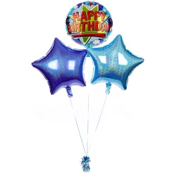 Kids Card Factory Pop Art Happy Birthday Balloon Bouquet - DELIVERED INFLATED!