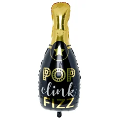 Card Factory Pop Clink Fizz Champagne Bottle 34-Inch Foil Helium Balloon