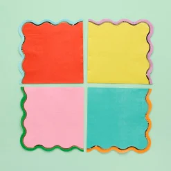 Card Factory Premium Brights Paper Napkins - Pack of 16