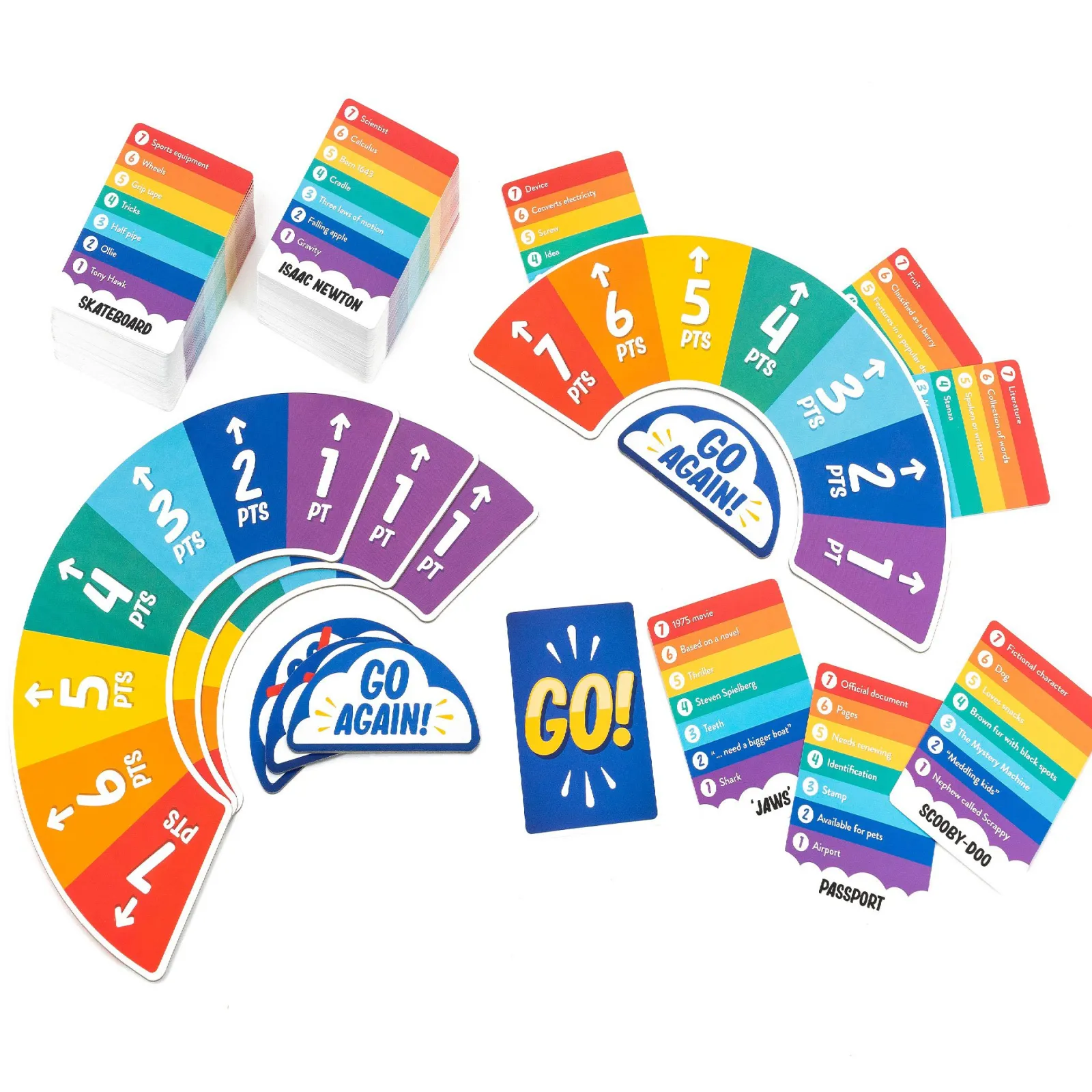 Kids Card Factory Professor Puzzle Rainbow Go! Trivia Game