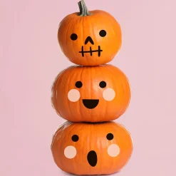 Online Pumpkin Face Stickers - 2 Sheets Halloween Party