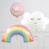 Kids Card Factory Rainbow Birthday Girl Supershape & Foil Balloon Package - Delivered Inflated!
