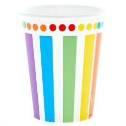 Card Factory Rainbow Party Tableware & Decorations Bundle - 8 Guests