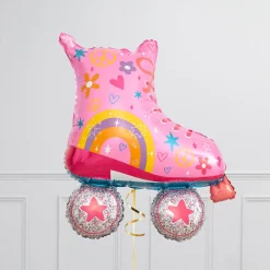 Online Rainbow Rollerskate Birthday Supershape & Foil Balloon Package - Delivered Inflated! Kids Balloons For Kids|Personalised & Photo Balloons