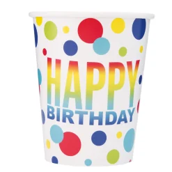 New Rainbow Spots Birthday Tableware & Decorations - 16 Guests Tableware|Birthday Party