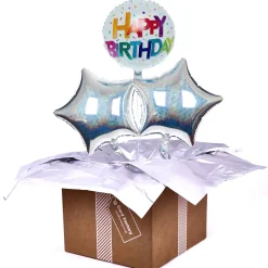 New Rainbow Text Happy Birthday Balloon Bouquet - DELIVERED INFLATED! Kids Birthday Party|Balloons For Kids