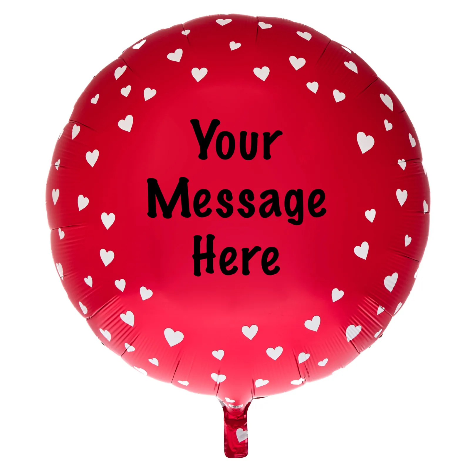 Card Factory Red & White Hearts Personalised 31-Inch Foil Helium Balloon