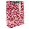 Red & White Pinecones Extra Large Portrait Christmas Gift Bag Red Gift Wrap|Gift Wrap For Him
