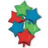 Discount Red, Blue & Green Stars Balloon Bouquet (UnInflated) Kids Balloons For Kids|Balloons For Him