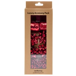 Kids Card Factory Red Luxury Christmas Wrap Accessories Pack